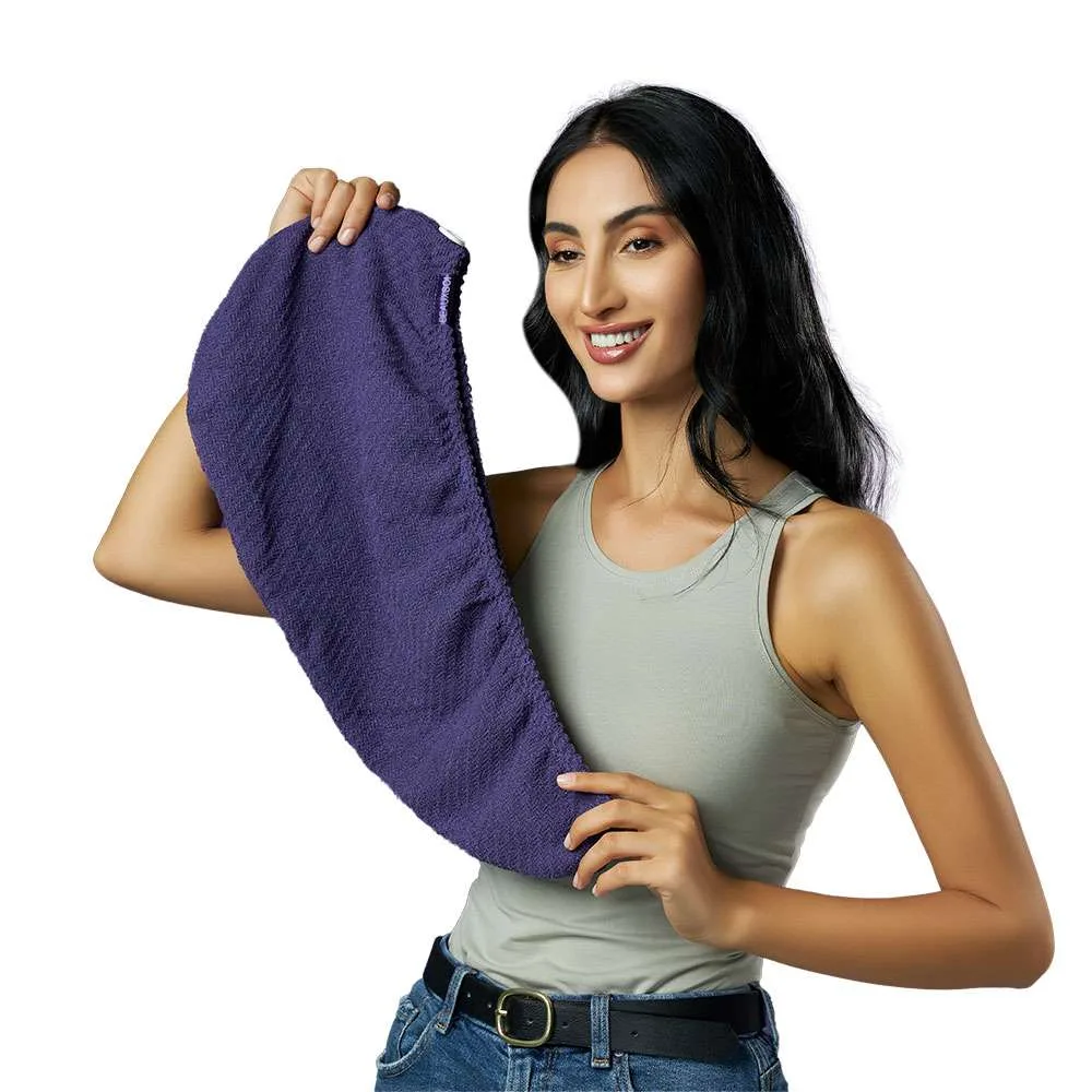 Antibacterial Microfiber Hair Towel Wrap – Empowered Purple gallery image 2 thumbnail 3