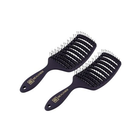Beauxsoi Vented Detangling Brush Duo for hair-safe styling and blow-drying