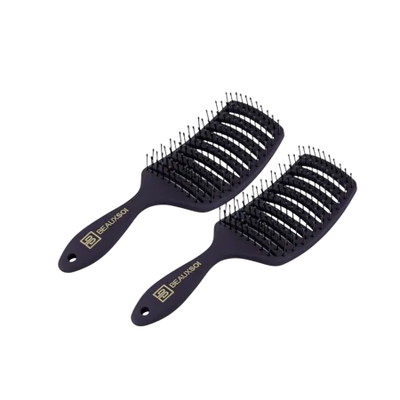 Beauxsoi Vented Detangling Brush Duo for hair-safe styling and blow-drying