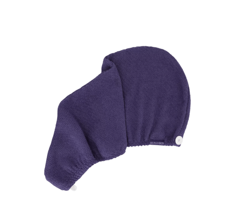 Beauxsoi Empowered Purple antibacterial microfiber hair towel wrap for high-performance, damage-free drying.