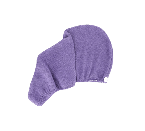 Beauxsoi Serenity Mauve copper-infused microfiber hair towel wrap for advanced antimicrobial scalp and hair health.
