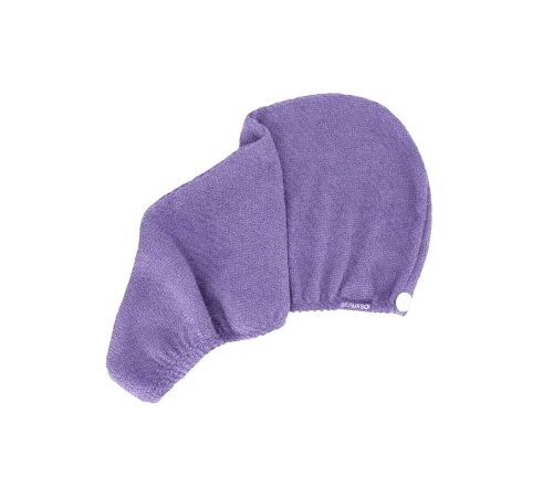 Beauxsoi Serenity Mauve copper-infused microfiber hair towel wrap for advanced antimicrobial scalp and hair health.